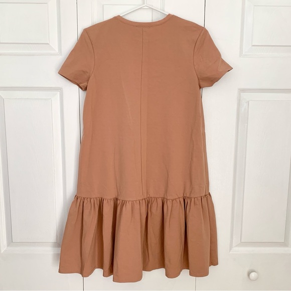 ZARA Ruffle Peplum T-Shirt Dress Women’s Size Small - Picture 5 of 7